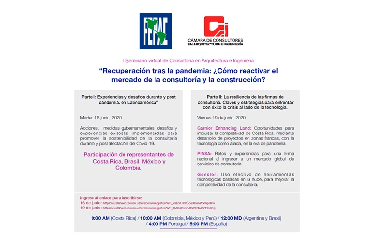 I SEMINARIO VIRTUAL DE CONSULTORÍA EN ARQUITECTURA E INGENIERÍA- FEPAC – CCAI