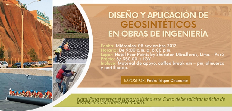 CURSO «Diseño y Aplicación de Geosintéticos en Obras de Ingeniería»