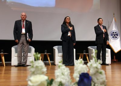 Inauguración del Congreso Nacional de la JRD en obras públicas.